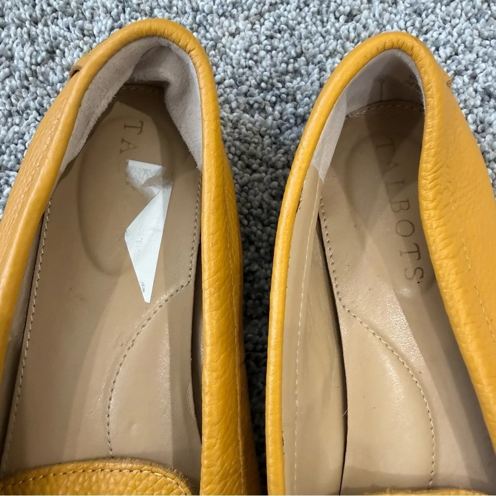 Talbots Yellow Genuine Leather Everson Tassel Driving Moccasins Women’s US 6.5 M